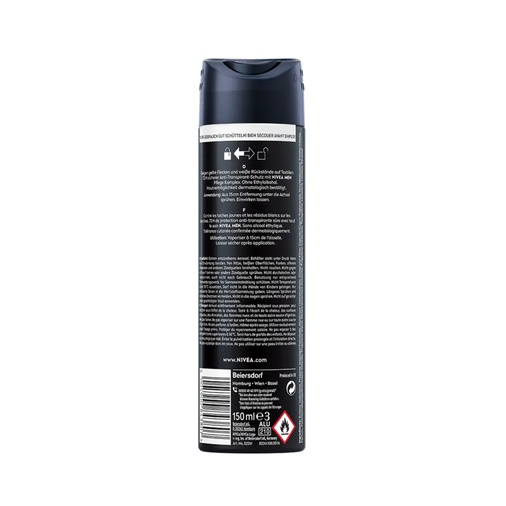Nivea Men Black & White Invisible Original Deo Spray 