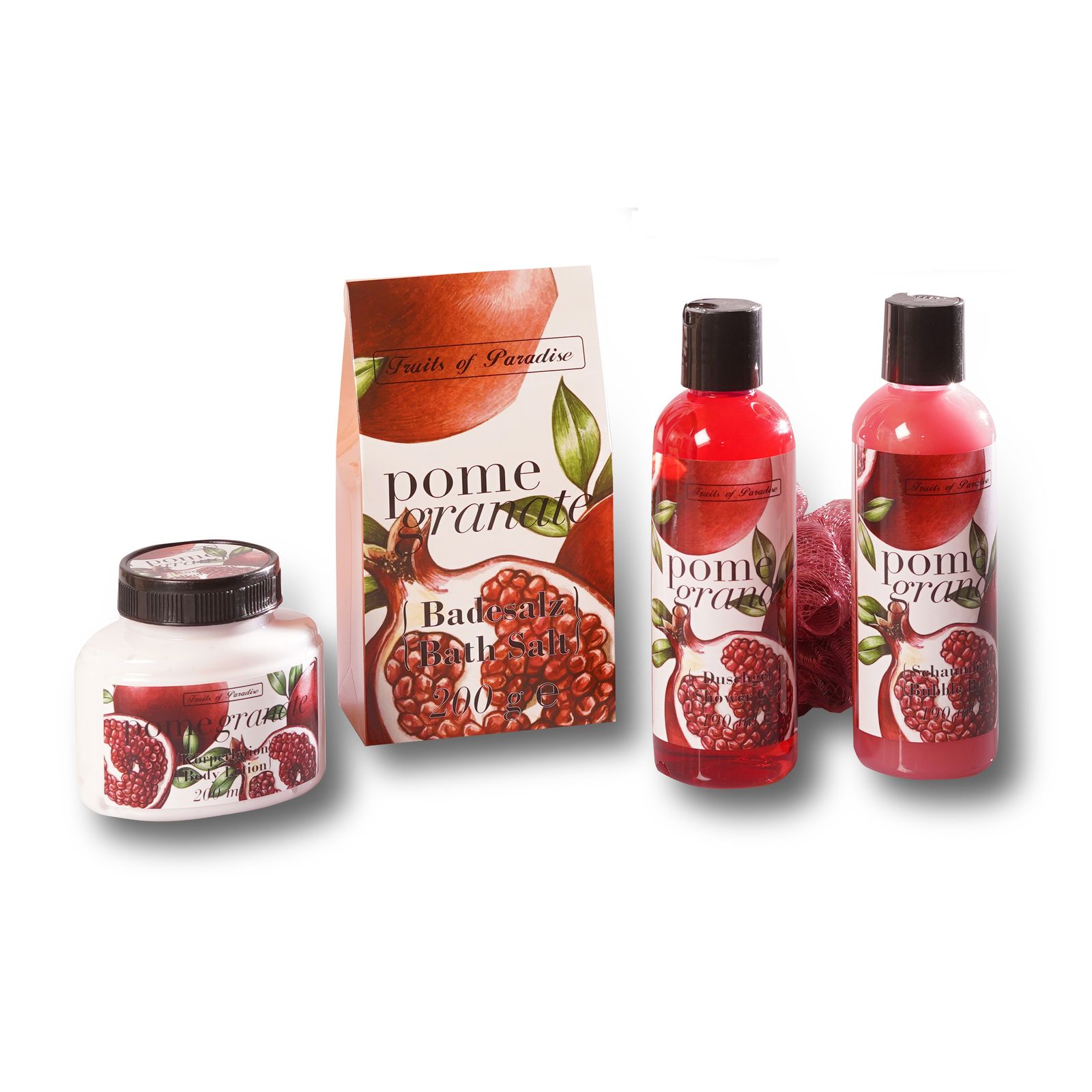 Fruits of Paradise No. 078: Verwöhnendes 5-teiliges Dusch- und Bade Geschenkset