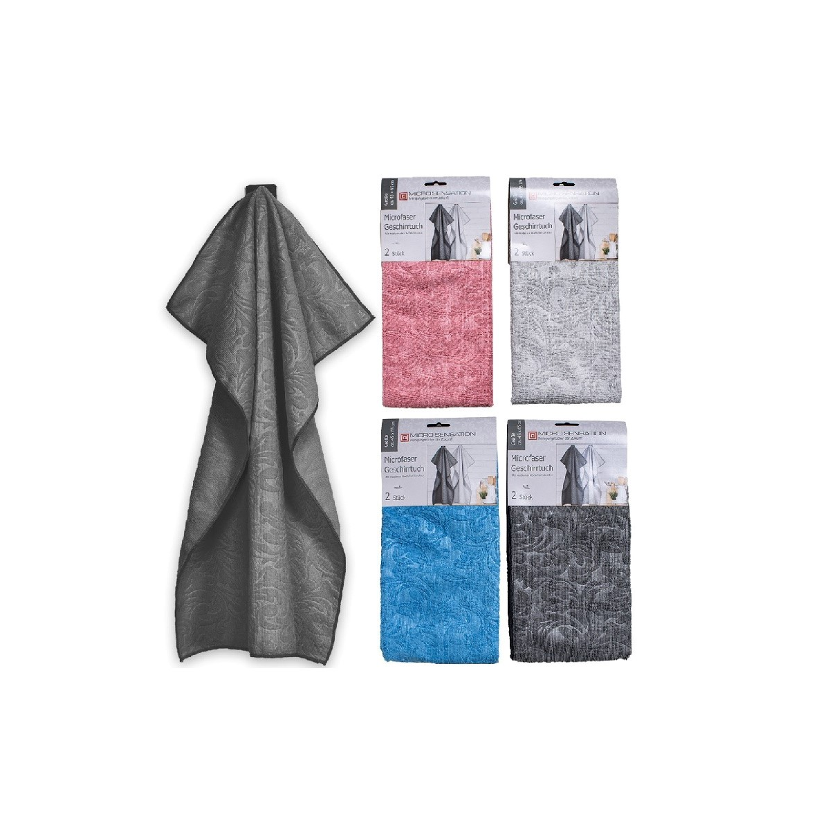 Micro Sensation Geschirrtücher Ornamente - 65 x 45 cm - 2er Pack