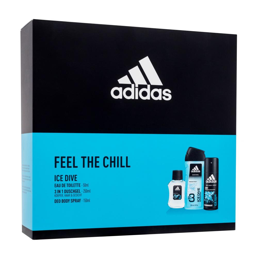 Adidas Ice Dive Geschenkset - Eau de Toilett + Duschgel + Deospray