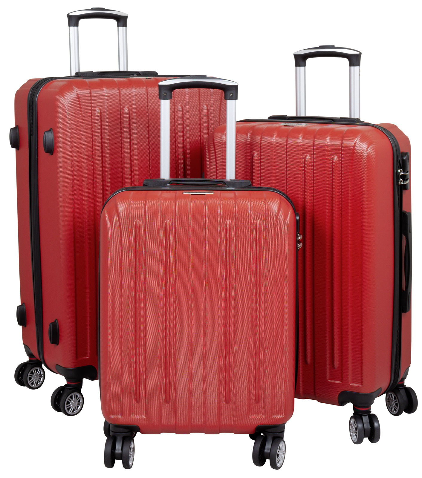 Dallas Reiseoffer – ABS Hartschale - Set - Rot