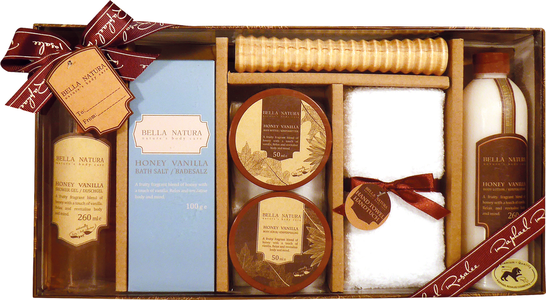 Bella Natura No. 081: Luxuriöses 7-teiliges Dusch- und Bade Geschenkset